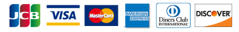 JCB,VISA,Master Card,AMERICAN EXPRESS,Diners Club,DISCOVER