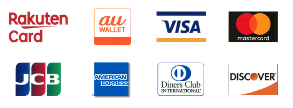 楽天カード,auWALLET,JCB,VISA,Master Card,AMERICAN EXPRESS,Diners Club,DISCOVER